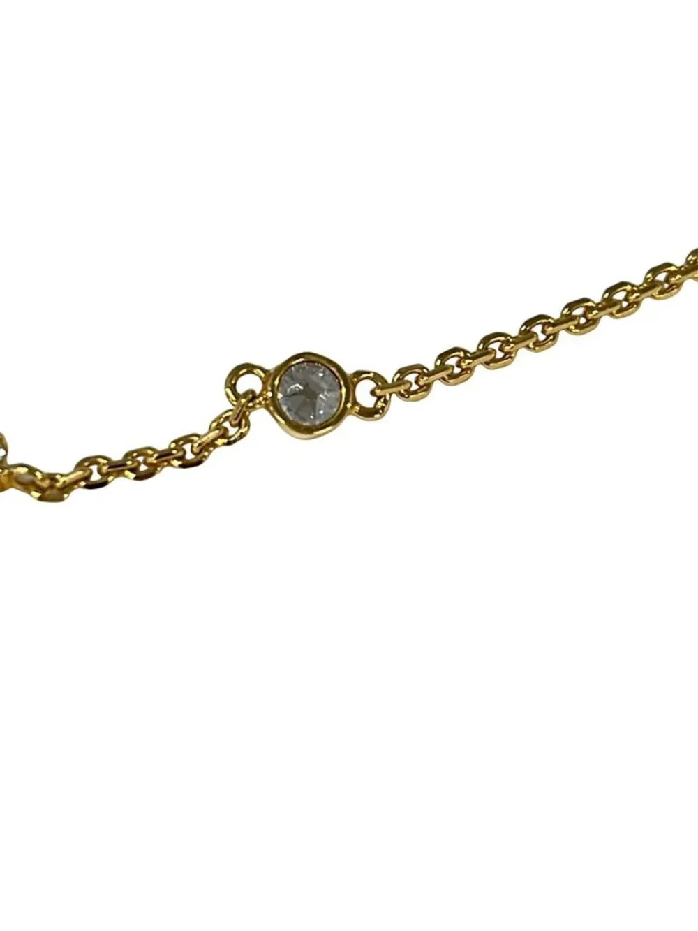 Dior Necklace Clair D Lune Gold Clear Ivory